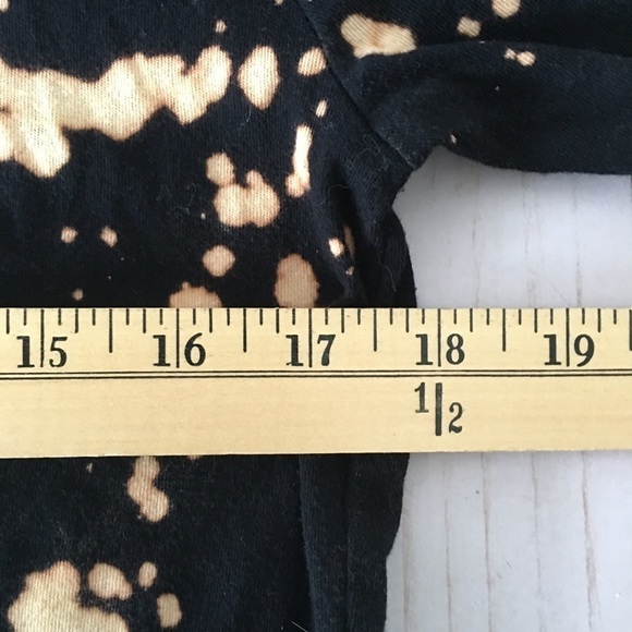 Project Karma Johnny Cash Homemade Bleached T-Shirt V-Neck Women's Black Size XS - Picture 6 of 6